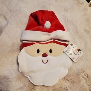 *2/$10*Tender Kisses Santa Claus Hat and Bib Set, NWT